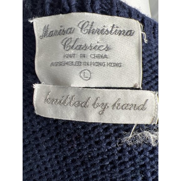 Vintage Marisa Christina Classics Women's Hand Knit American Flag Vest Small S - Picture 8 of 9